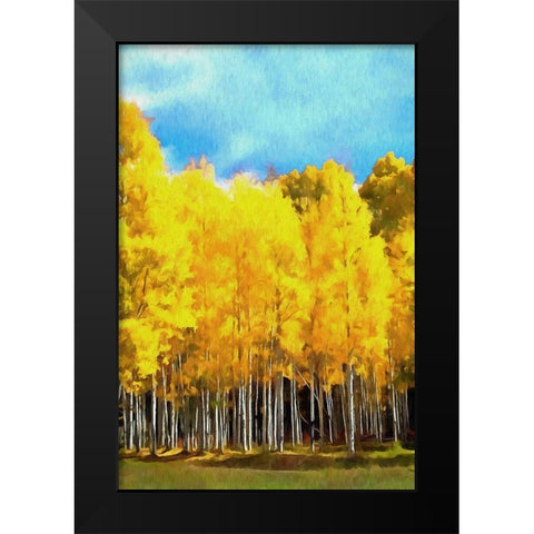 Autumn Gold Black Modern Wood Framed Art Print by Bolokofsky, Ronald