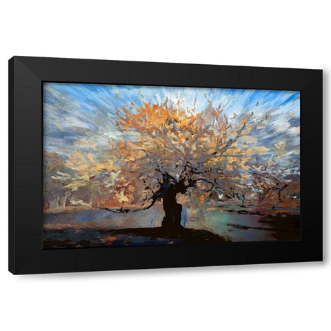 Autumn Living Black Modern Wood Framed Art Print by Bolokofsky, Ronald