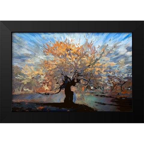 Autumn Living Black Modern Wood Framed Art Print by Bolokofsky, Ronald