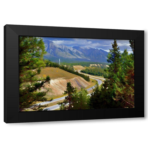 Banff Black Modern Wood Framed Art Print by Bolokofsky, Ronald