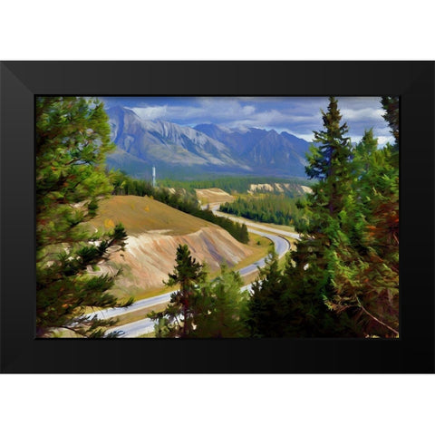 Banff Black Modern Wood Framed Art Print by Bolokofsky, Ronald