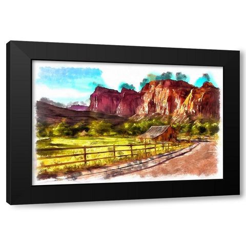 Capitol Reef Black Modern Wood Framed Art Print by Bolokofsky, Ronald