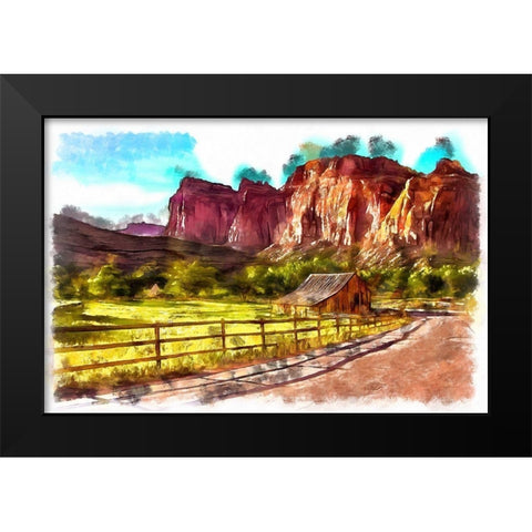 Capitol Reef Black Modern Wood Framed Art Print by Bolokofsky, Ronald