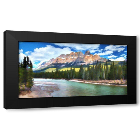 Castle Mountain Black Modern Wood Framed Art Print with Double Matting by Bolokofsky, Ronald