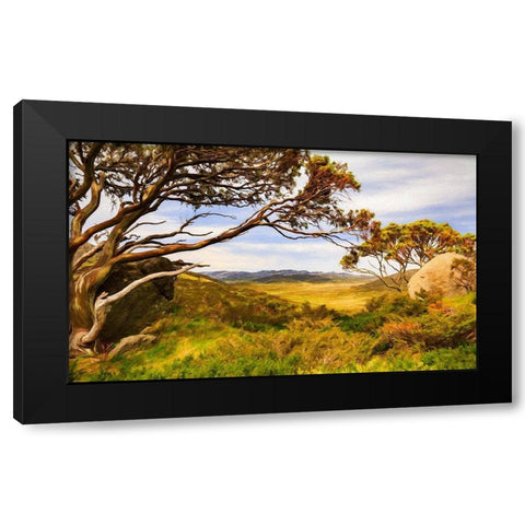 Charlottes Pass Black Modern Wood Framed Art Print with Double Matting by Bolokofsky, Ronald