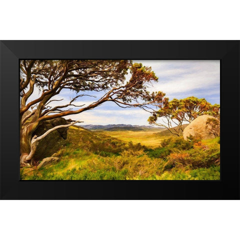 Charlottes Pass Black Modern Wood Framed Art Print by Bolokofsky, Ronald