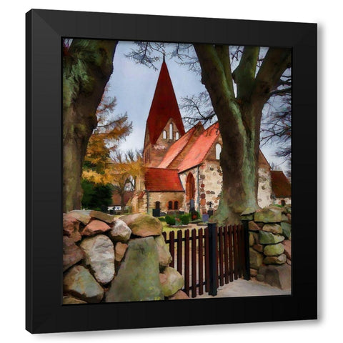 Welcome Black Modern Wood Framed Art Print by Bolokofsky, Ronald