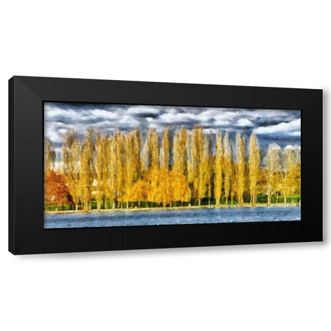 Golden Trees  Black Modern Wood Framed Art Print by Bolokofsky, Ronald