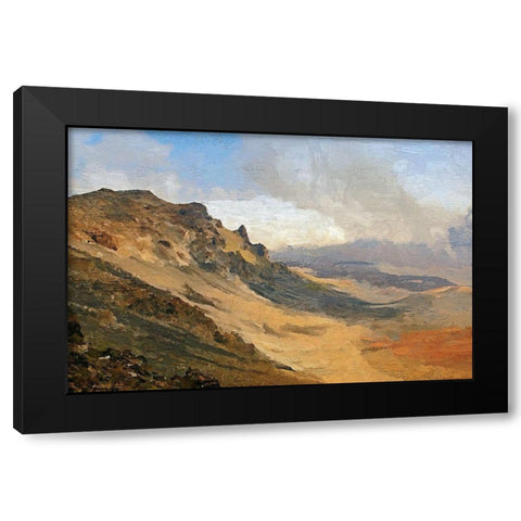 Haleakala Crater Black Modern Wood Framed Art Print with Double Matting by Bolokofsky, Ronald
