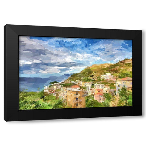 Italie Cinque Terre Black Modern Wood Framed Art Print with Double Matting by Bolokofsky, Ronald