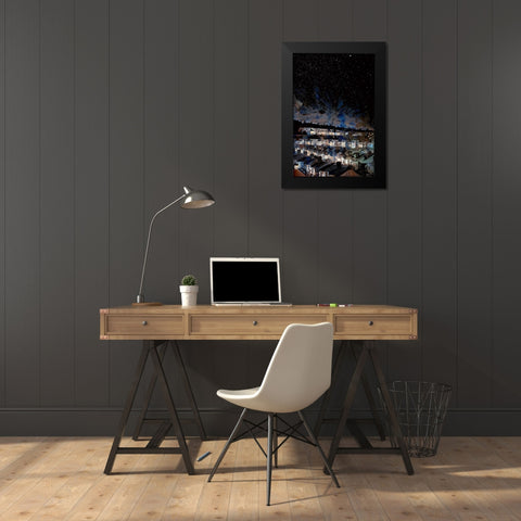 Night Skies Black Modern Wood Framed Art Print by Bolokofsky, Ronald