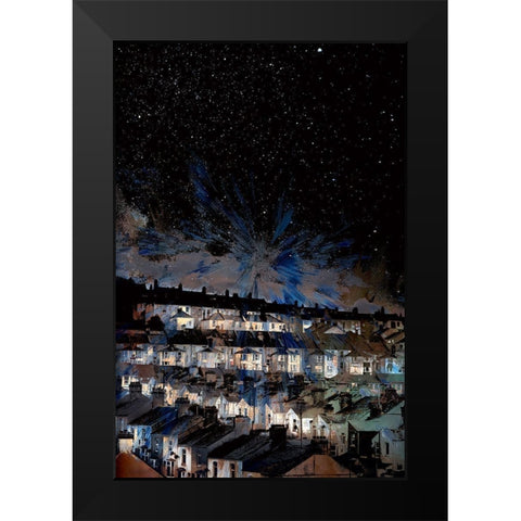 Night Skies Black Modern Wood Framed Art Print by Bolokofsky, Ronald