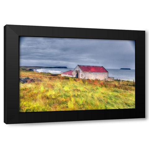 Oceanside Farmhouse Black Modern Wood Framed Art Print with Double Matting by Bolokofsky, Ronald