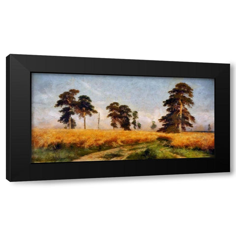 Wheat Field Black Modern Wood Framed Art Print with Double Matting by Bolokofsky, Ronald