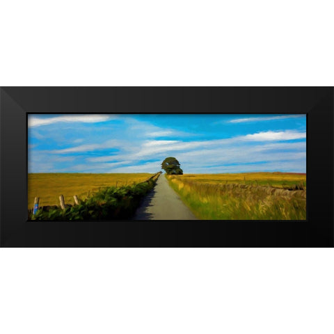 The Long Road Home Black Modern Wood Framed Art Print by Bolokofsky, Ronald
