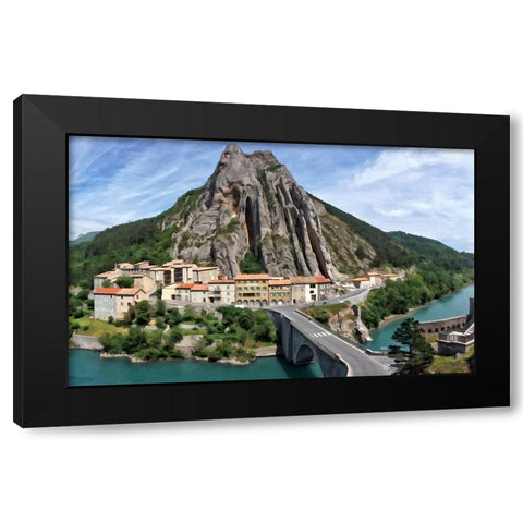 The Rock Black Modern Wood Framed Art Print with Double Matting by Bolokofsky, Ronald