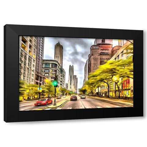 6th Street Black Modern Wood Framed Art Print with Double Matting by Bolokofsky, Ronald