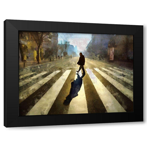 A Shadow Of Himself Black Modern Wood Framed Art Print with Double Matting by Bolokofsky, Ronald