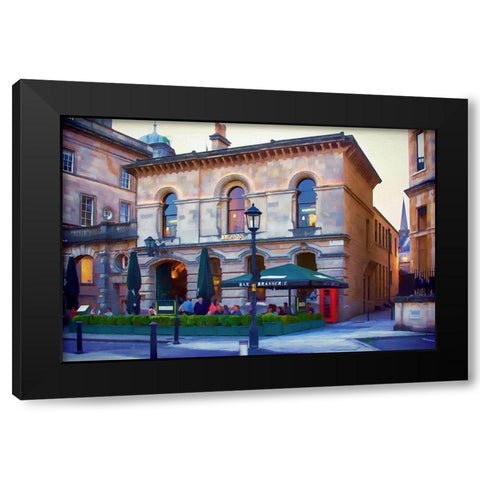 Browns Brasserie Black Modern Wood Framed Art Print by Bolokofsky, Ronald