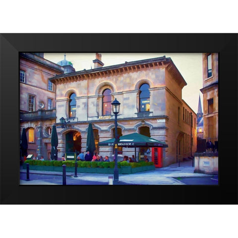 Browns Brasserie Black Modern Wood Framed Art Print by Bolokofsky, Ronald