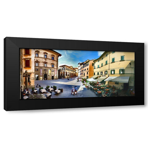 Caffe Vittoria Black Modern Wood Framed Art Print with Double Matting by Bolokofsky, Ronald