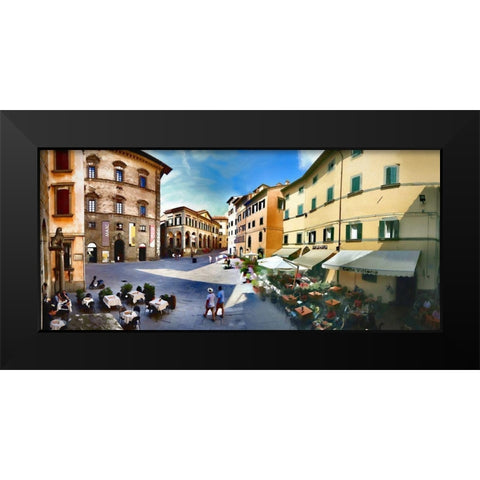 Caffe Vittoria Black Modern Wood Framed Art Print by Bolokofsky, Ronald