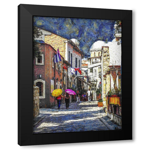 Cyprus Black Modern Wood Framed Art Print with Double Matting by Bolokofsky, Ronald