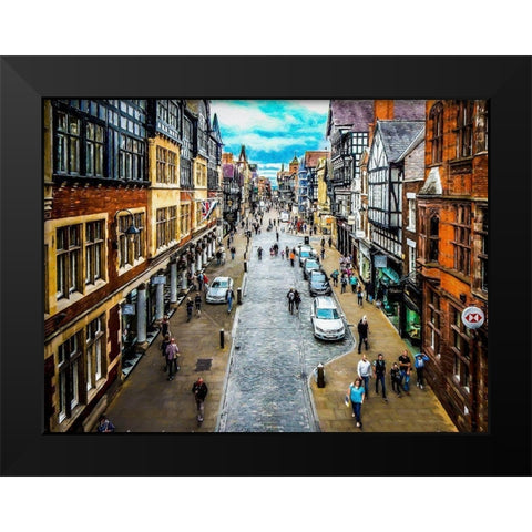 Eastgate Street  Black Modern Wood Framed Art Print by Bolokofsky, Ronald