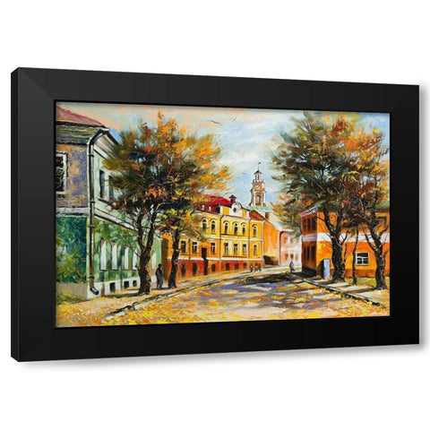 Autumn Afternoon Black Modern Wood Framed Art Print with Double Matting by Bolokofsky, Ronald