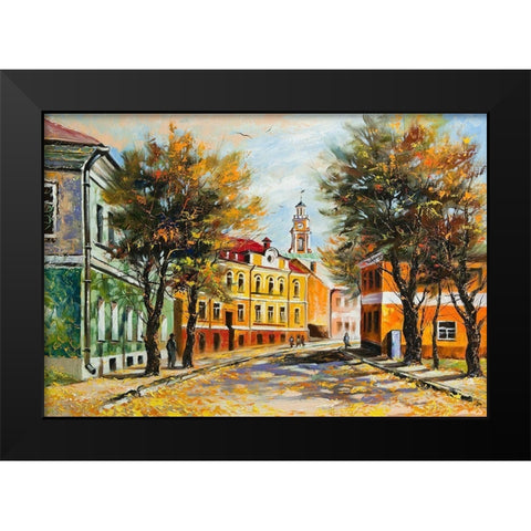 Autumn Afternoon Black Modern Wood Framed Art Print by Bolokofsky, Ronald