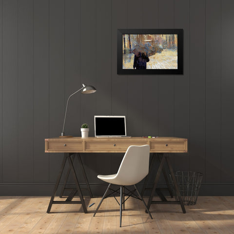 Hard Rain Is Gonna Fall Black Modern Wood Framed Art Print by Bolokofsky, Ronald