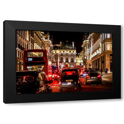 London Black Modern Wood Framed Art Print with Double Matting by Bolokofsky, Ronald