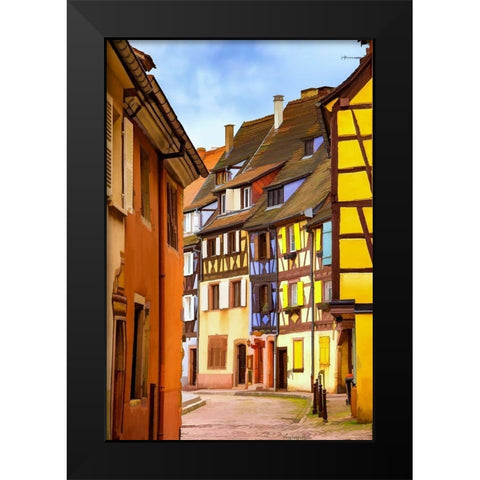 Narrow Streets of Colmar I Black Modern Wood Framed Art Print by Bolokofsky, Ronald