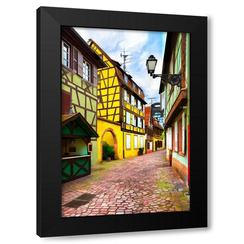 Narrow Streets of Colmar II Black Modern Wood Framed Art Print with Double Matting by Bolokofsky, Ronald