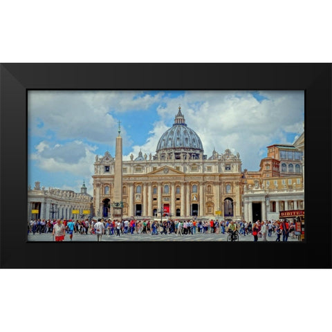 St. Peters Basilica Black Modern Wood Framed Art Print by Bolokofsky, Ronald