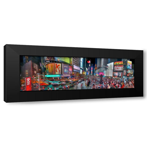 Times Square Revival Black Modern Wood Framed Art Print with Double Matting by Bolokofsky, Ronald