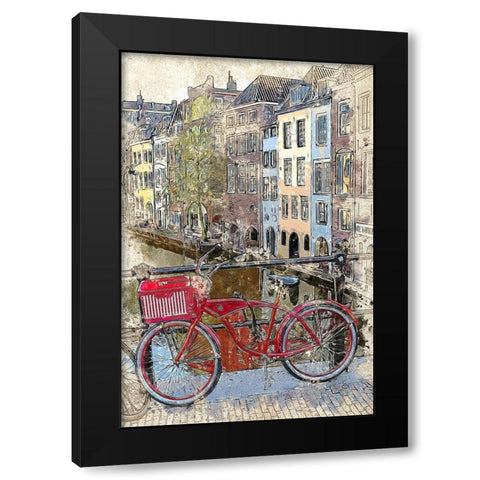 Utrecht Black Modern Wood Framed Art Print by Bolokofsky, Ronald