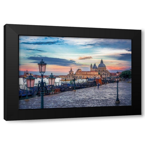 Venetian Dawn Black Modern Wood Framed Art Print with Double Matting by Bolokofsky, Ronald