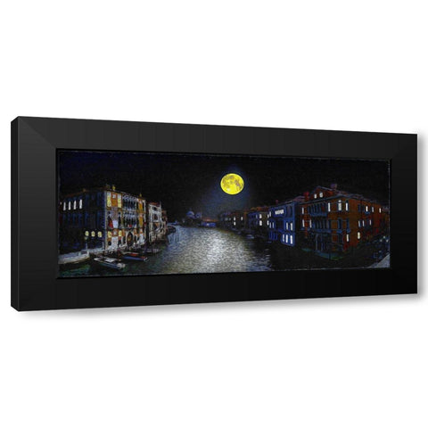Venice Moon Black Modern Wood Framed Art Print with Double Matting by Bolokofsky, Ronald