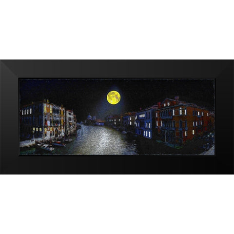 Venice Moon Black Modern Wood Framed Art Print by Bolokofsky, Ronald