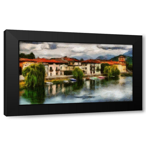 Private Harbor Black Modern Wood Framed Art Print by Bolokofsky, Ronald