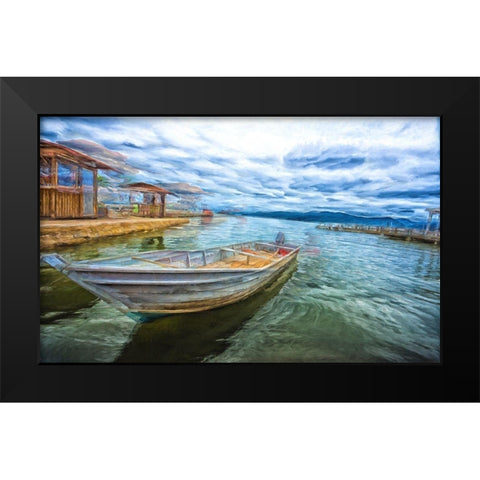 Docked Black Modern Wood Framed Art Print by Bolokofsky, Ronald