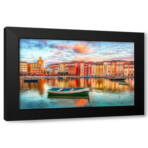 Adriana Black Modern Wood Framed Art Print with Double Matting by Bolokofsky, Ronald