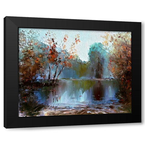Autumn Pond I Black Modern Wood Framed Art Print by Bolokofsky, Ronald