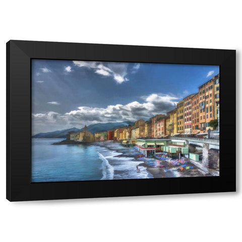 Camogli I Black Modern Wood Framed Art Print with Double Matting by Bolokofsky, Ronald