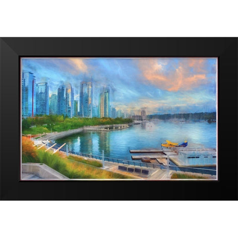 Coal Harbor Black Modern Wood Framed Art Print by Bolokofsky, Ronald