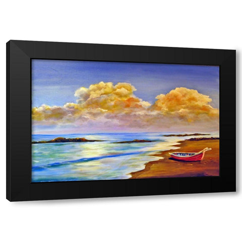 Beached Black Modern Wood Framed Art Print with Double Matting by Bolokofsky, Ronald