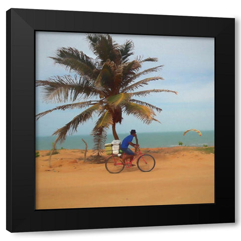 Island Delivery Black Modern Wood Framed Art Print by Bolokofsky, Ronald