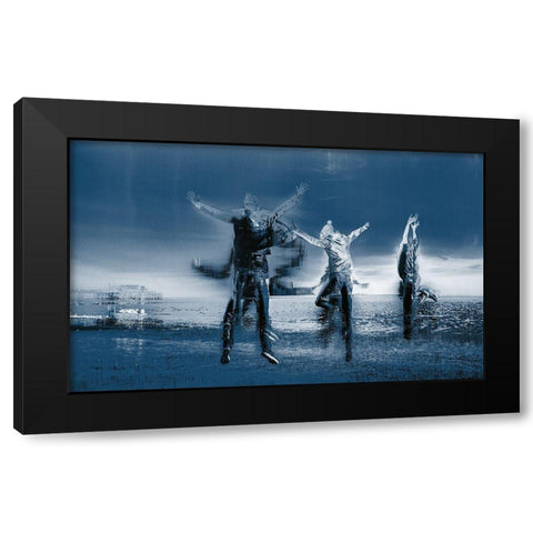 Jump For Joy Black Modern Wood Framed Art Print with Double Matting by Bolokofsky, Ronald