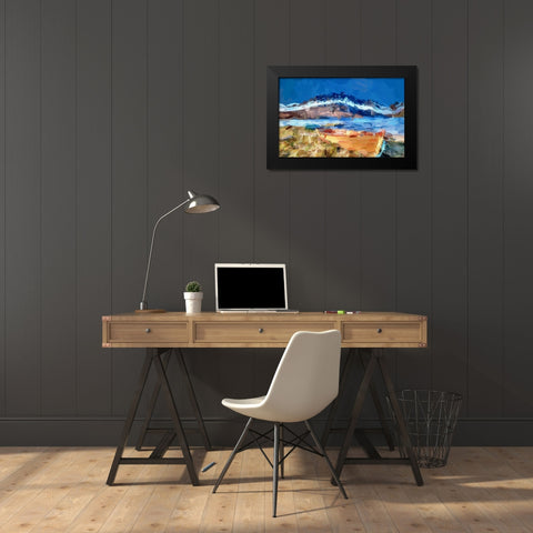 Loch Ruthven Black Modern Wood Framed Art Print by Bolokofsky, Ronald
